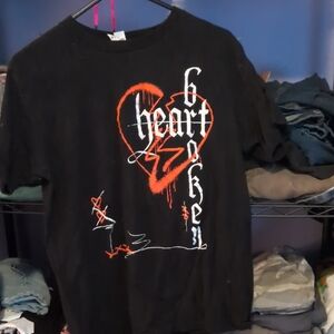 Black Heartbroken Graphic T-Shirt